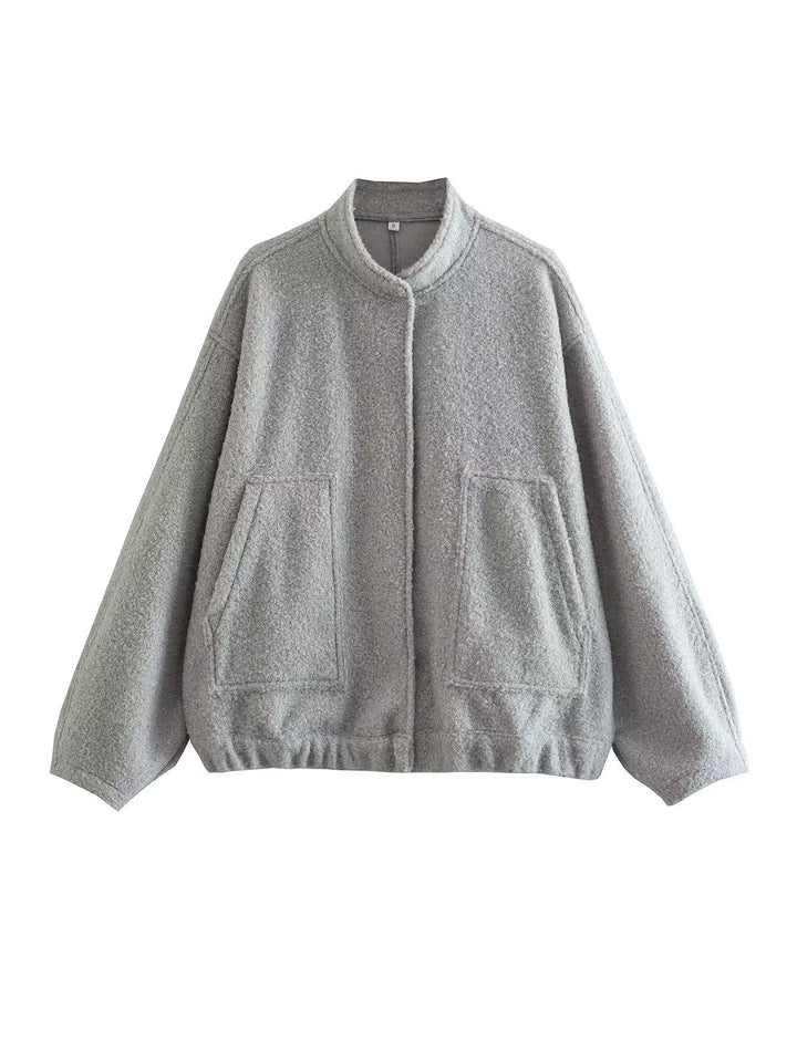 Transitional jacket for women with a modern fabric blend and practical pockets Lune London