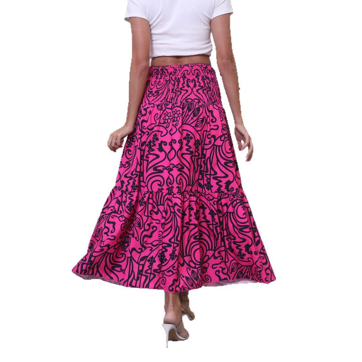 Woman Maxi Flared Bohemian Chic Skirt