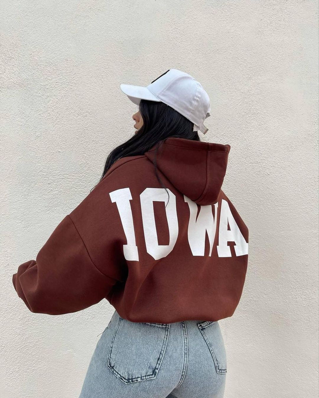 Oversized hoodie for women with a catchy inscription Lune London