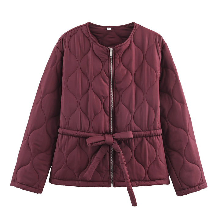 Quilted casual jacket for women with waist belt Lune London