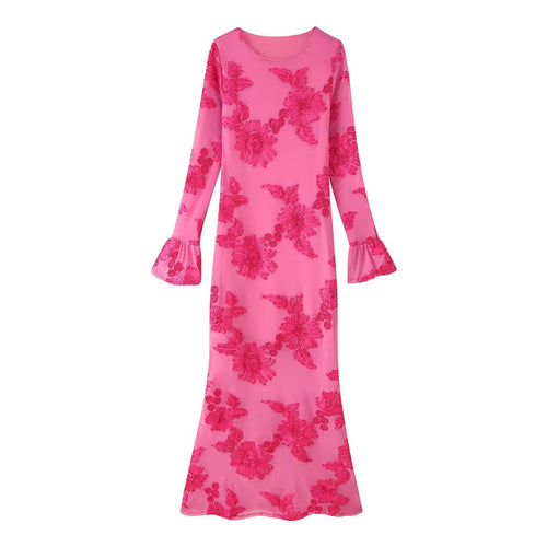 Flower dress with long sleeves for ladies Amarae