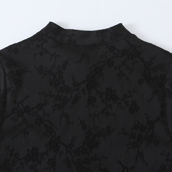 Women's Sleeveless Cheongsam-Inspired Top with Stand Collar and Decorative Button Placket Amarae