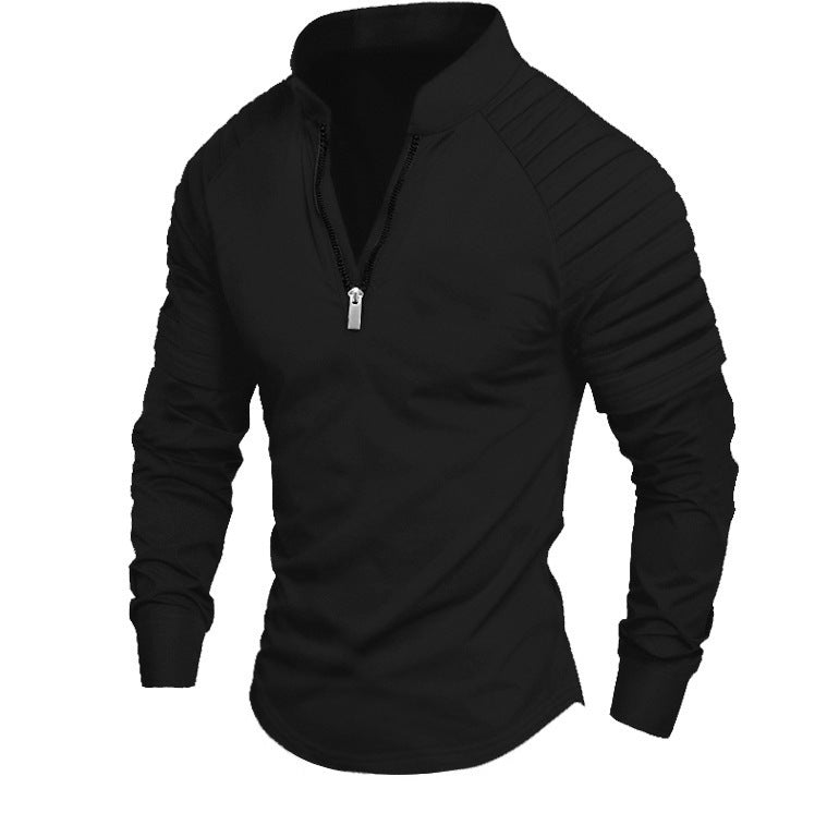 Sporty zip sweater for men with Lune London fashion accents