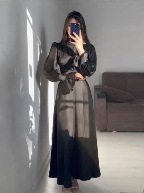 Robe maxi femme à manches larges et coupe sophistiquée Chic & Stil