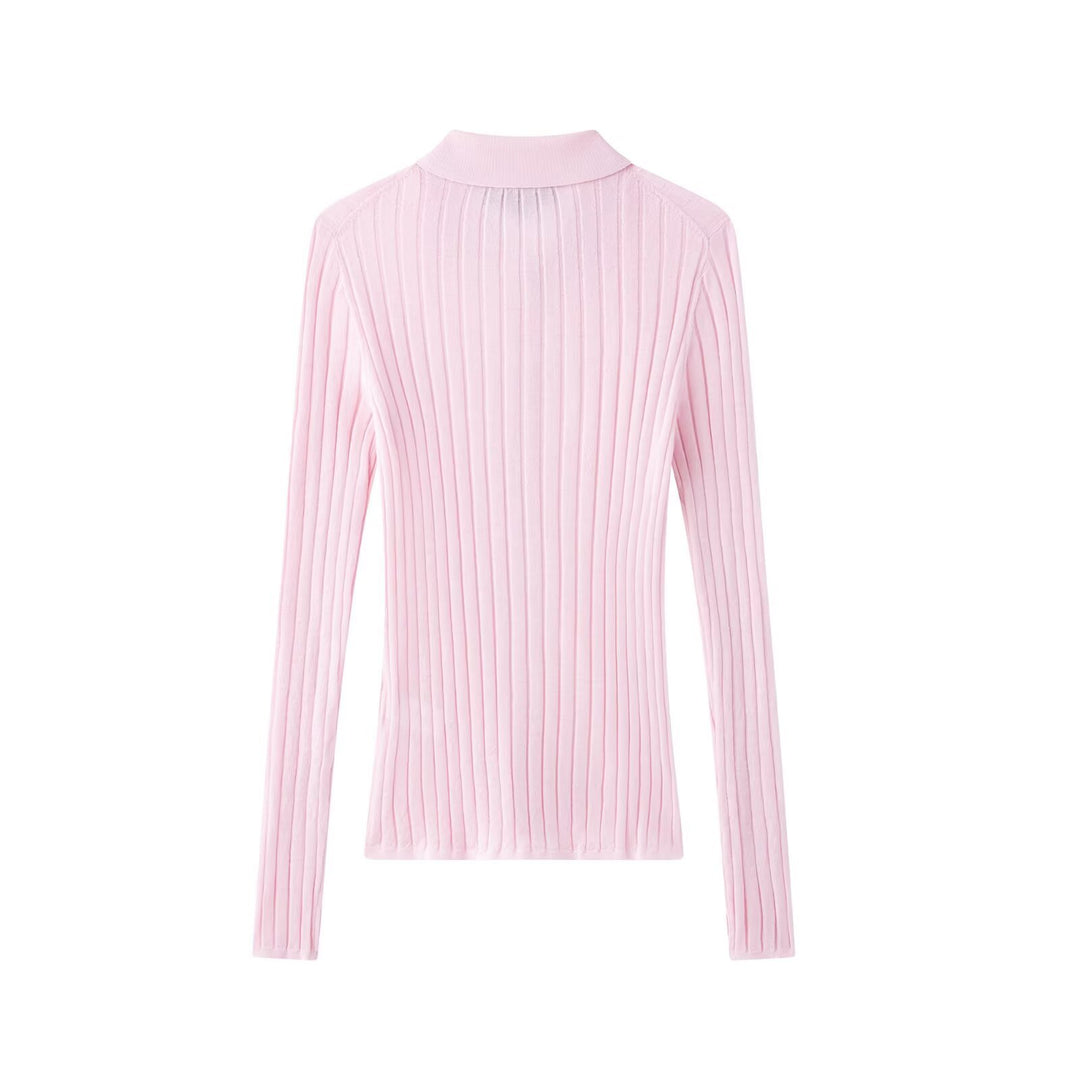 Elegant women's knitted sweater with a fine ribbed texture Lune London