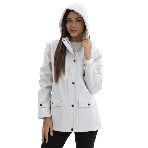 Women's functional water-repellent transition jacket with hood Amarae