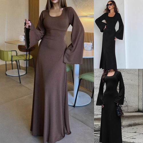 Robe maxi pour femmes avec des manches larges évasées et des détails élégants Chic & Stil
