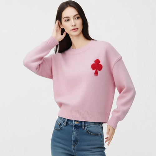 Soft sweater for ladies with decorative pattern Amarae
