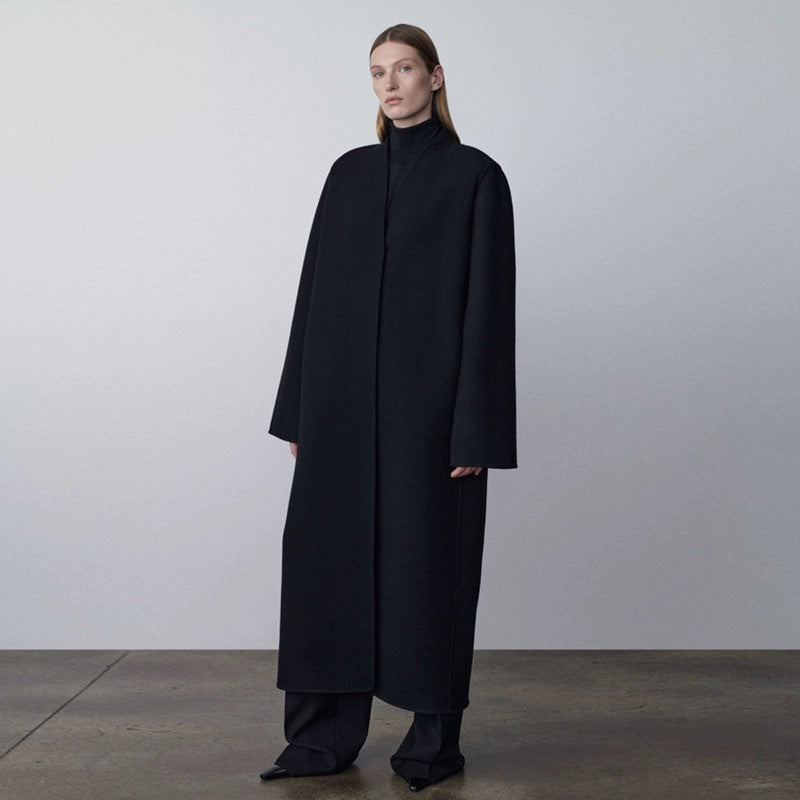 Manteau trench oversize pour femmes en mélange de laine de haute qualité Chic & Stil