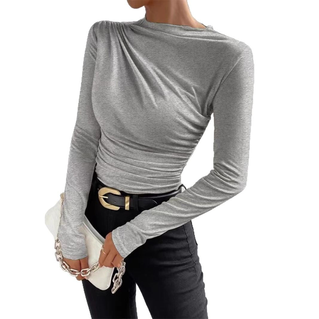 Long sleeve blouse for women with elegant gathered elements and a classic design Lune London