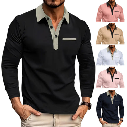 Men's polo shirt with modern collar and practical chest pocket Amarae
