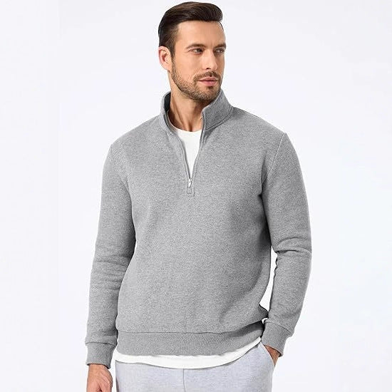 Men's sweatshirt with half zipper and modern cut Chic & Stil
