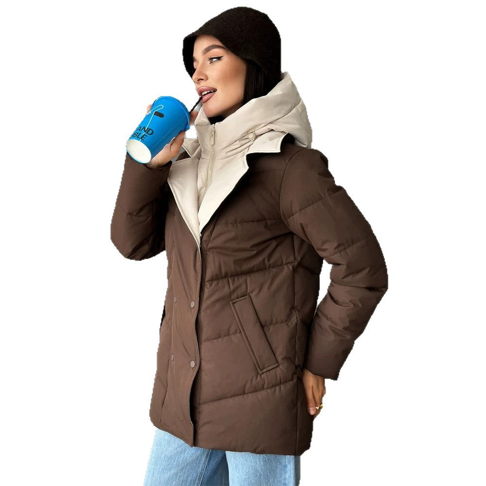 Women padded double-breasted parka with removable quilted inner vest Amarae