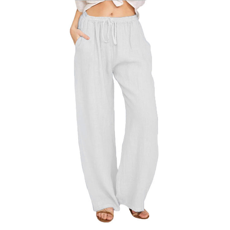 Wide linen trousers for ladies Lune London