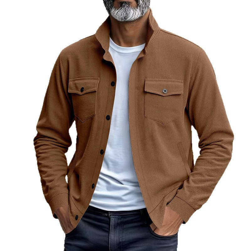 Men's casual cord jacket with practical chest pockets Chic and style