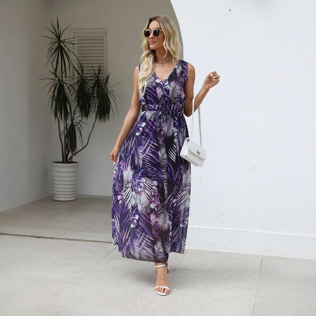 Women Flowers Long Maxi Dress Lune London
