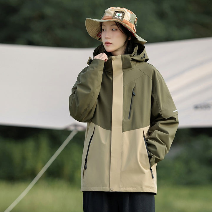 Men's Two-Tone Wind and Water-Repellent Softshell Jacket with Hood Amarae