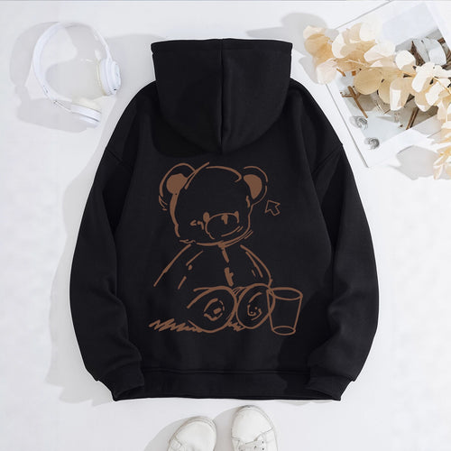 Women's Hoodie with Casual Bear Design Chic & Stil