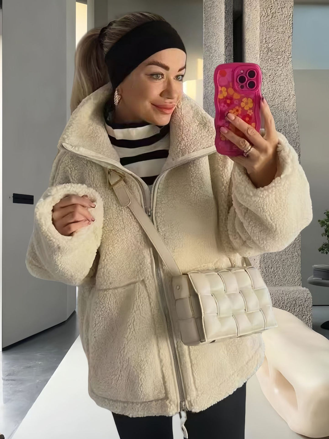 Ladies comfortable fleece jacket Amarae
