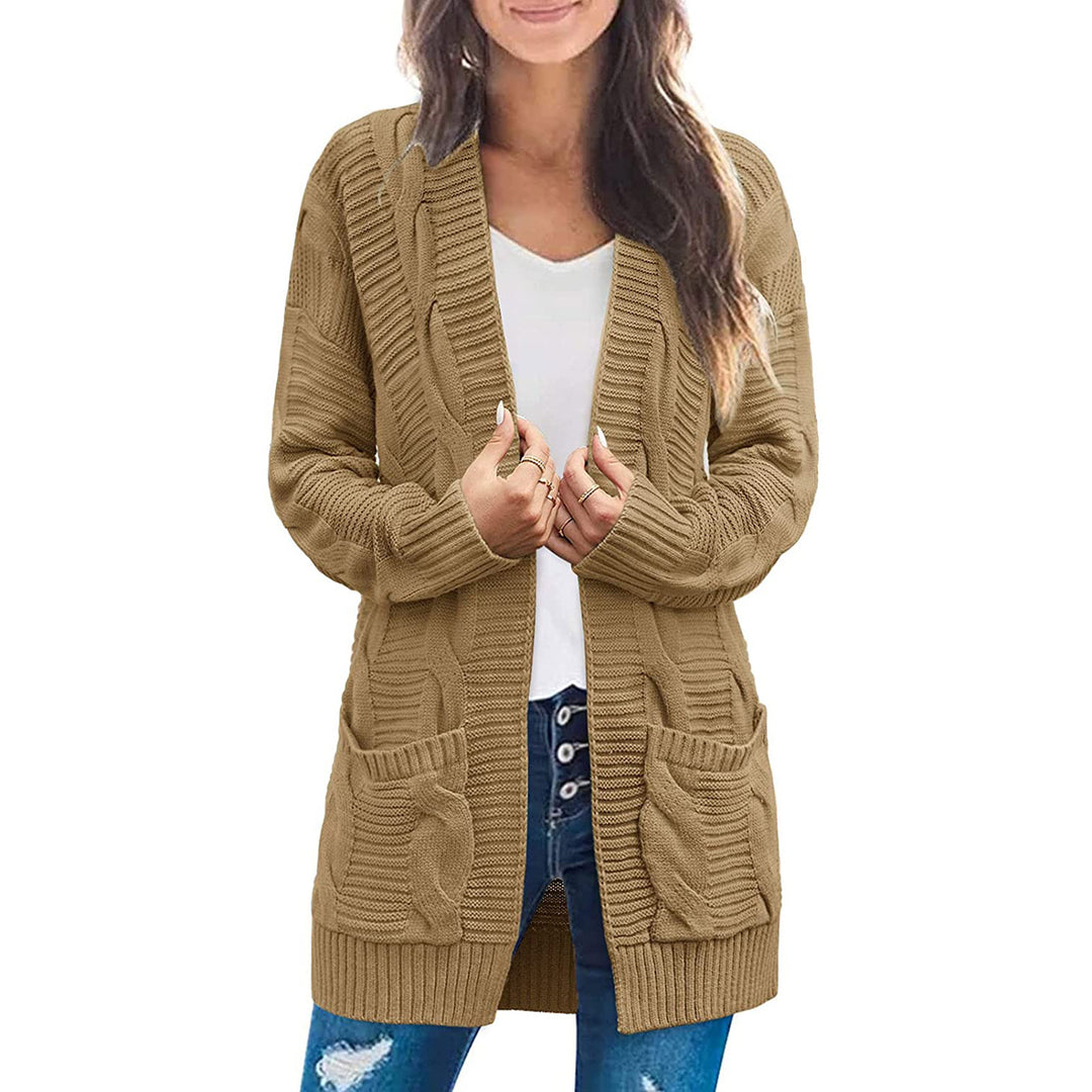 Knit jacket for women with deep pockets and structured design Lune London