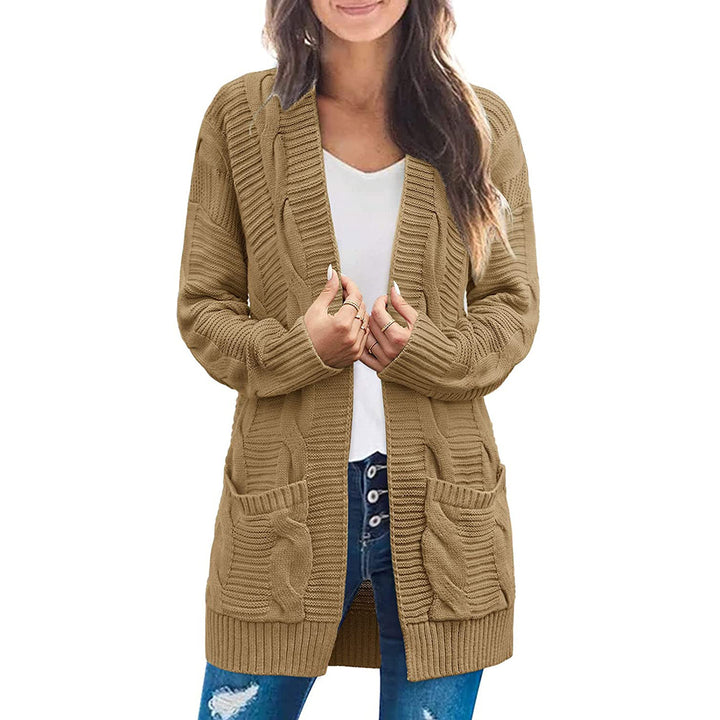 Knit jacket for women with deep pockets and structured design Lune London
