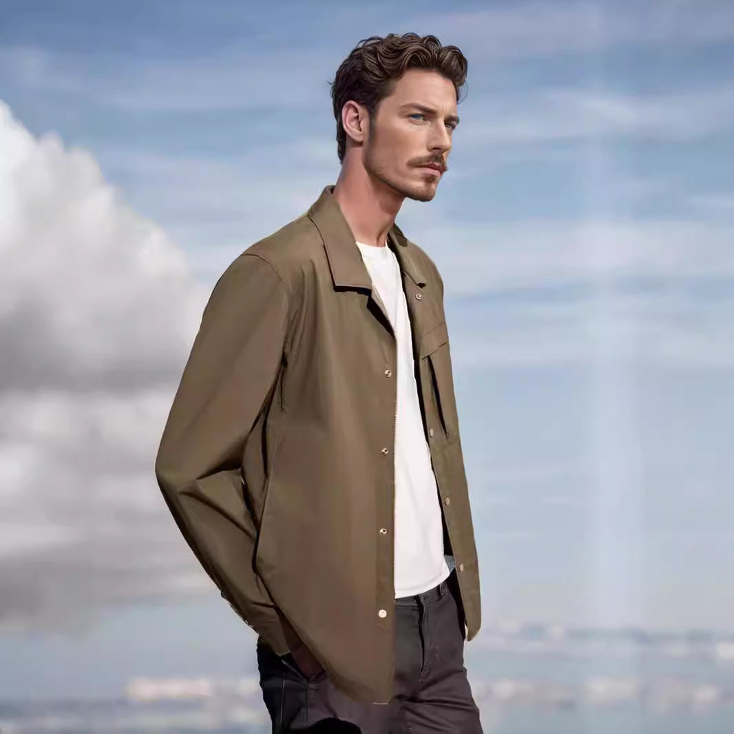 Lightweight utility jacket for men with practical pockets and modern design Lune London