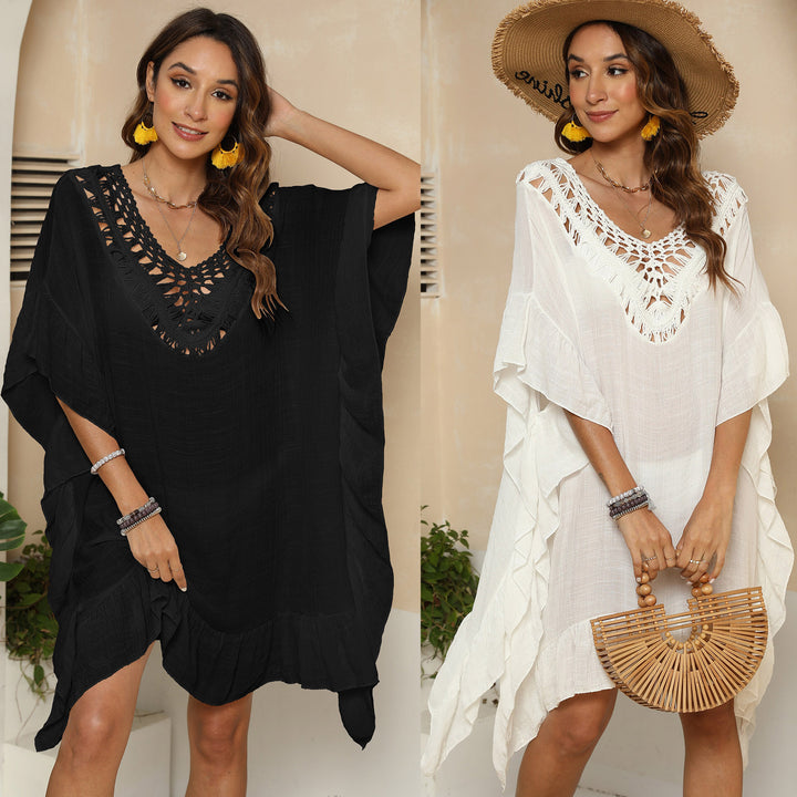 Ladies Chic Crochet Border Blouse Tunic Amarae