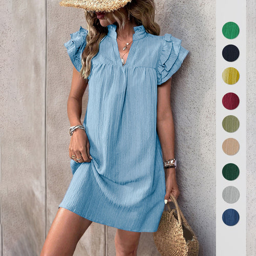 Amarae Flowy Ruffle Mini Dresses for Women