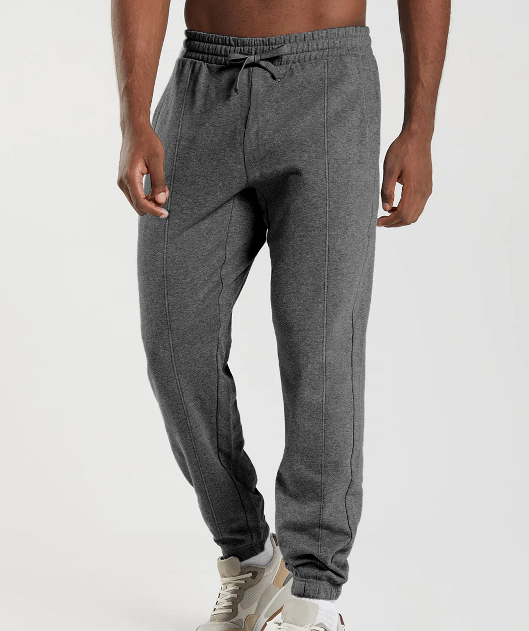 Sporty men's jogger pants with elastic waistband and side pockets Lune London