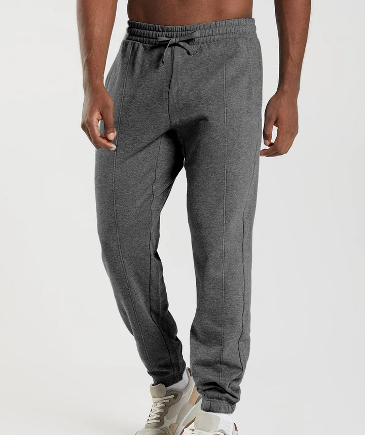 Sporty men's jogger pants with elastic waistband and side pockets Lune London