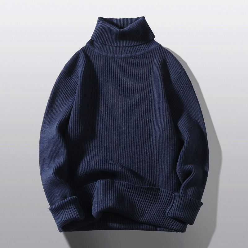 Structured knit sweater with a comfortable roll neck for men Lune London