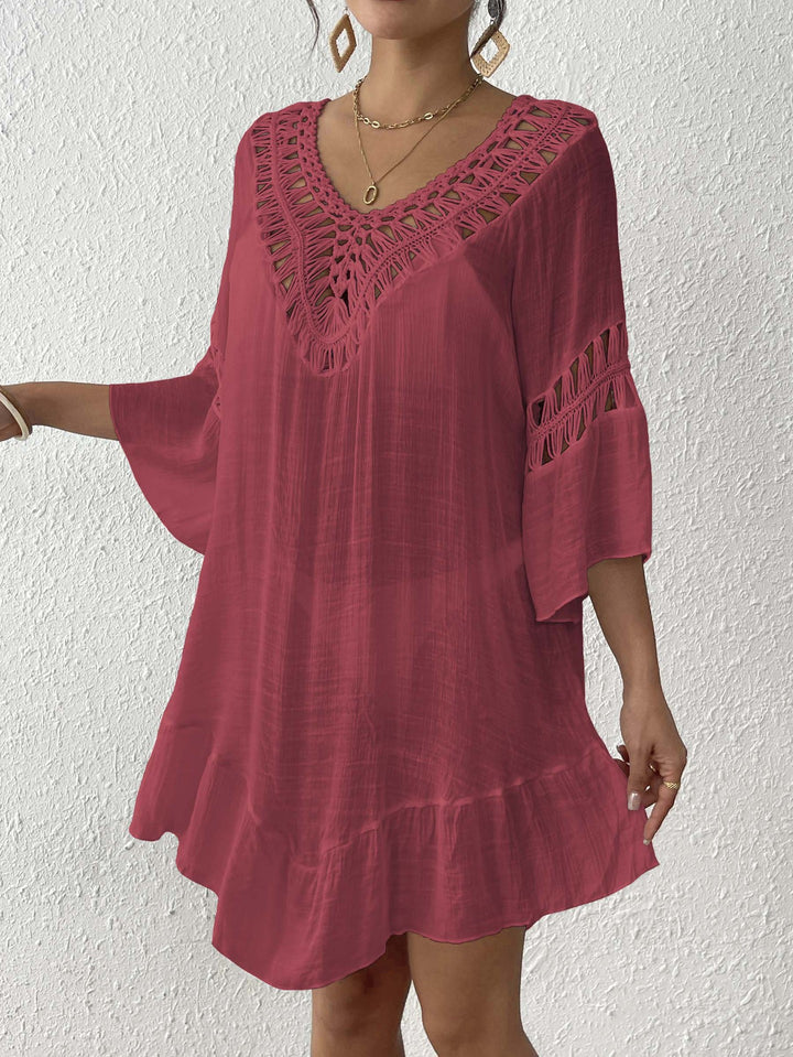 Women's tunic with crochet details for the beach Amarae