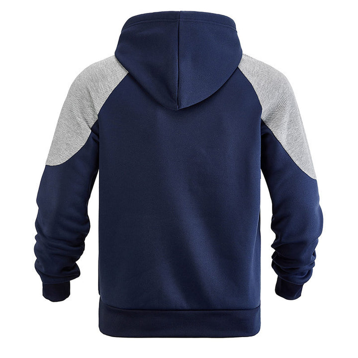 Sporty hoodie for men with contrasting sleeves and a practical kangaroo pocket Lune London