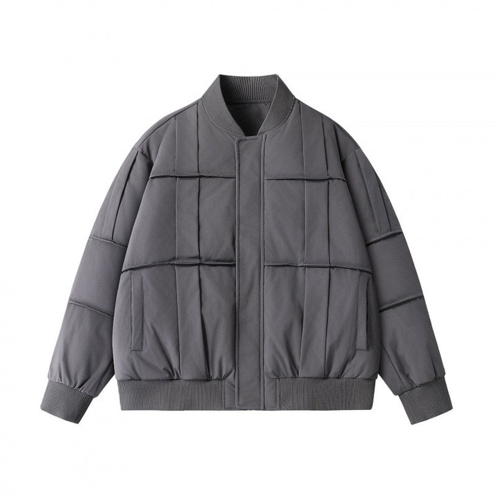 Unisex Boxy-padded Bomber jacket in oversized cut with ribbed hem and stand-up collar Amarae
