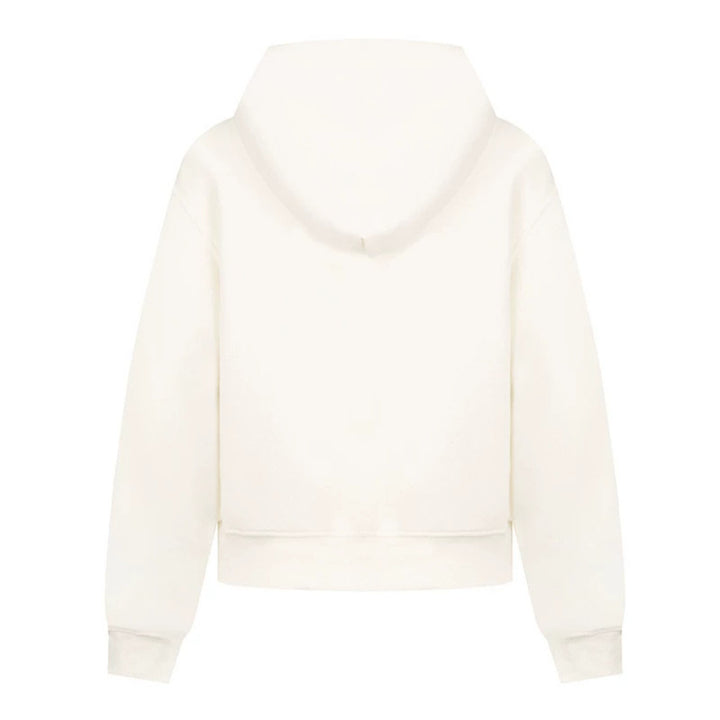 Women's hooded sweat jacket with decorative loops and metal button details Amarae