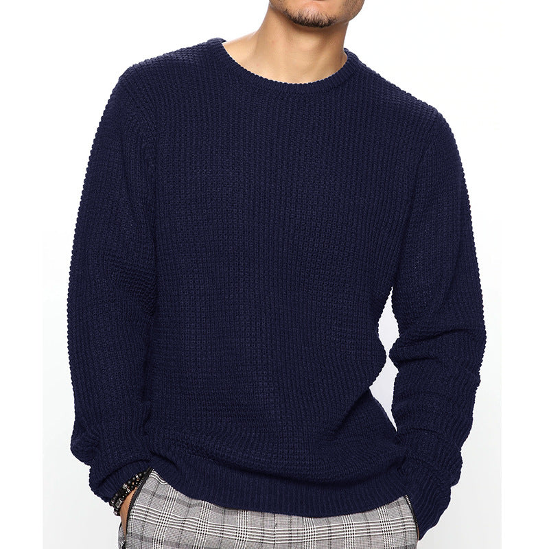 Chunky knit pullover for men with textured pattern and relaxed fit Lune London