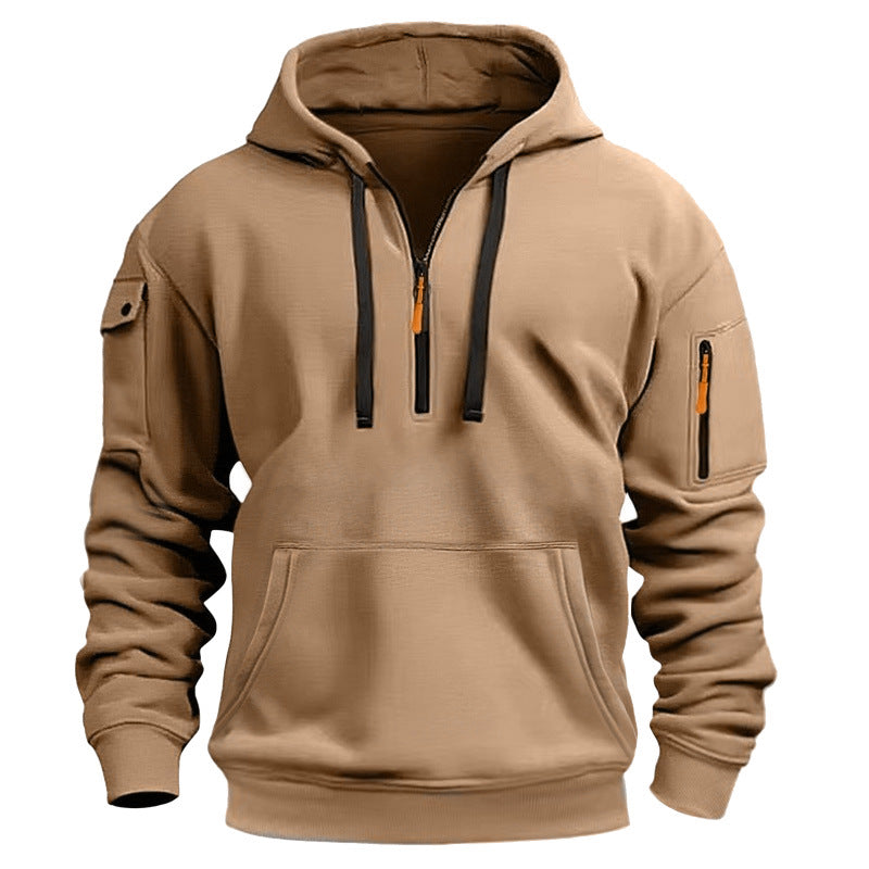 Men's hoodie with practical zipper and side pockets Chic and style