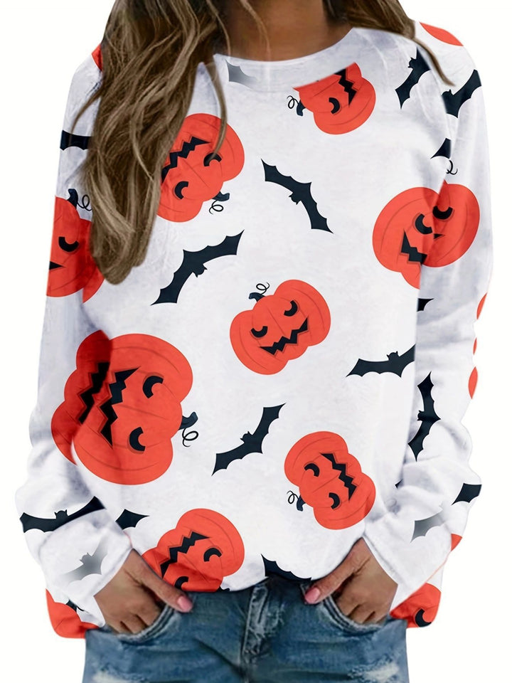 Casual women's sweatshirt with Halloween pattern and comfortable fit Lune London