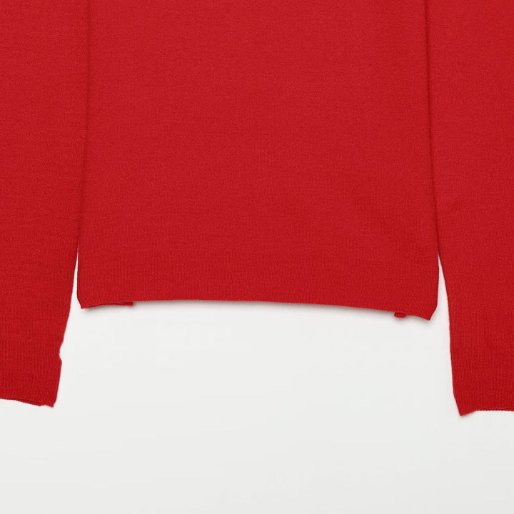 Women’s fine knit polo shirt with contrast collar and concealed button placket Amarae