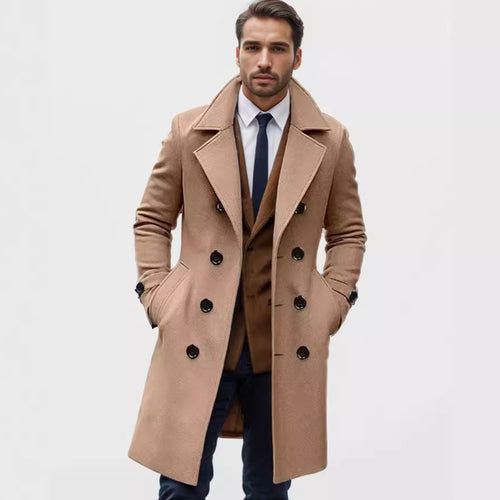 Elegant double-breasted coat for men Amarae