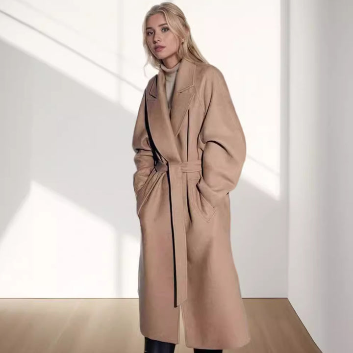 Ladies elegant duster coat with spacious pockets and modern cut Amarae