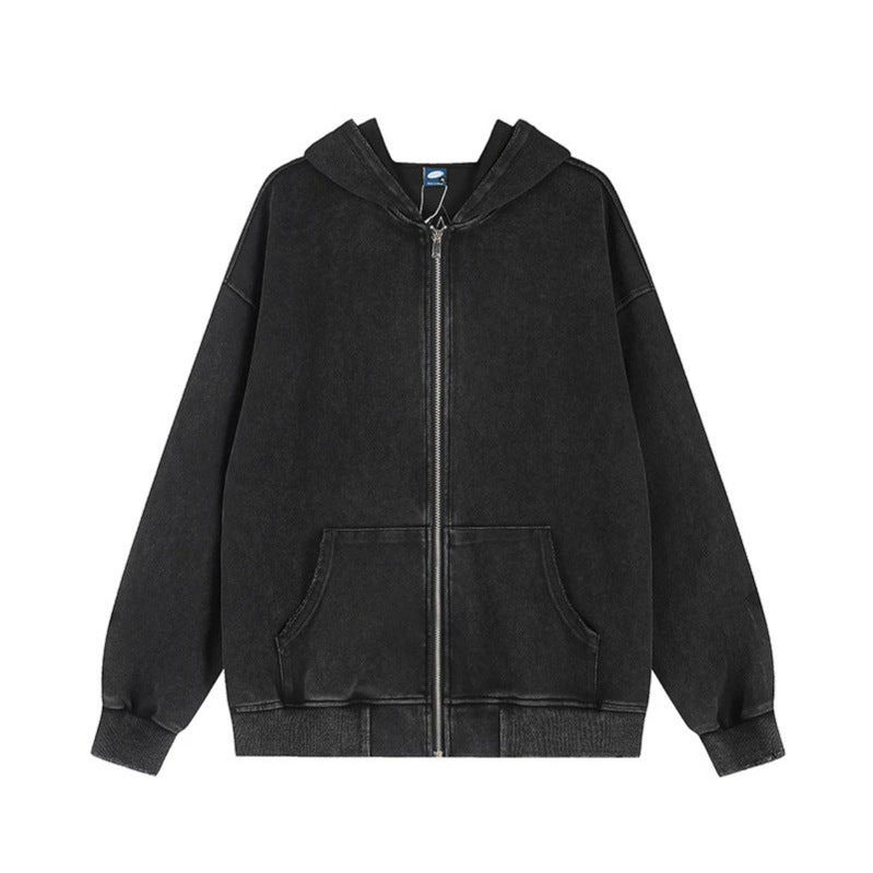 Women Oversize Hoodie Sweatshirt with Star Appliqués and Vintage Wash Amarae