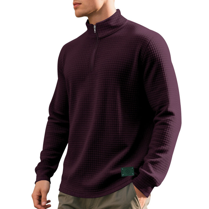 Men's fashionable sweater with high collar and elegant zipper Lune London