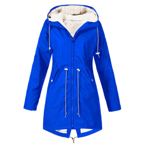 Trendy women's transition jacket with warm inner lining and practical hood Amarael