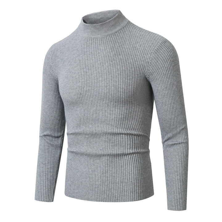 Men's turtleneck sweater with fine ribbed structure Lune London