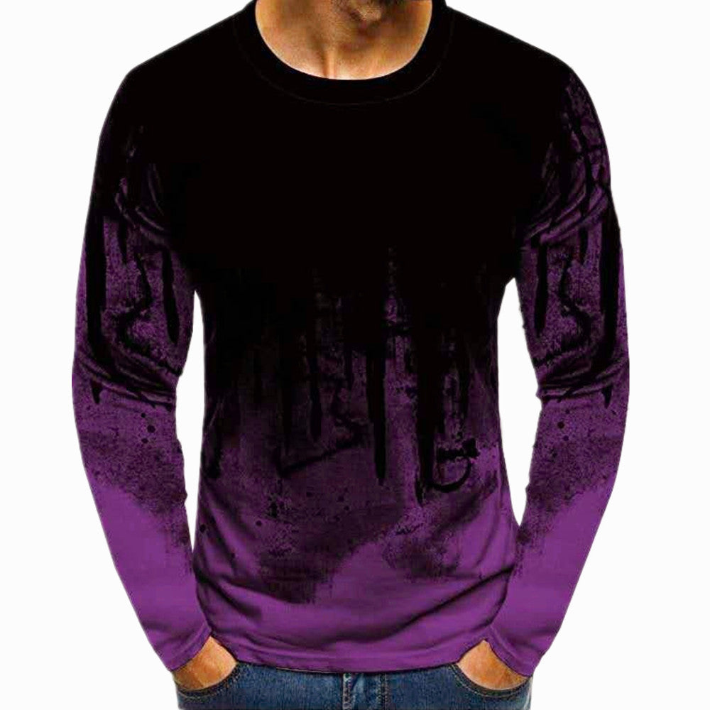 Long sleeve men's t-shirt with modern graphic accents and a sporty fit Amarae