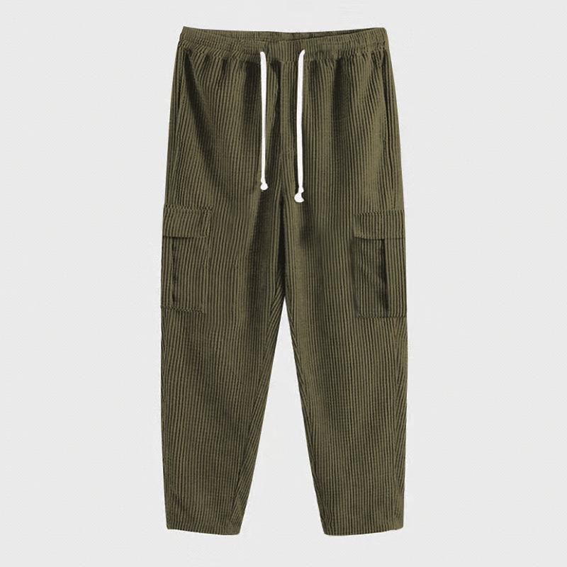 Men's cargo pants with elastic waistband and practical side pockets Lune London