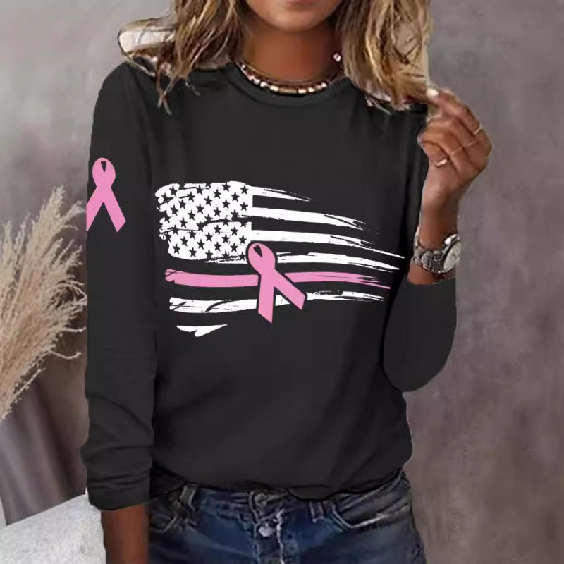Women's casual T-shirt with creative flag and bow design Lune London