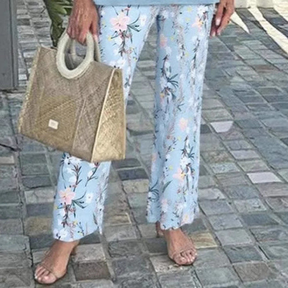 Women Elegant Layered Tunic Set and Floral Pants Lune London