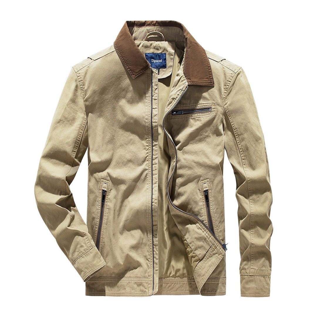Transitional jacket for men with a catchy collar Amarae